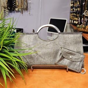 Giorgio Armani Silver Women's Handbag Set